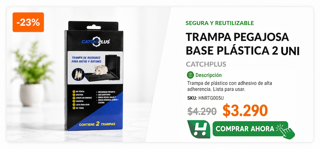 Trampa Pegajosa Base Plástica 2 Unidades Catchplus