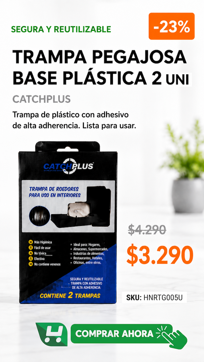 Trampa Pegajosa Base Plástica 2 Unidades Catchplus