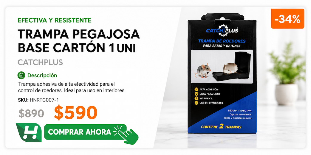 Trampa Pegajosa Base Cartón 1 Unidad Catchplus