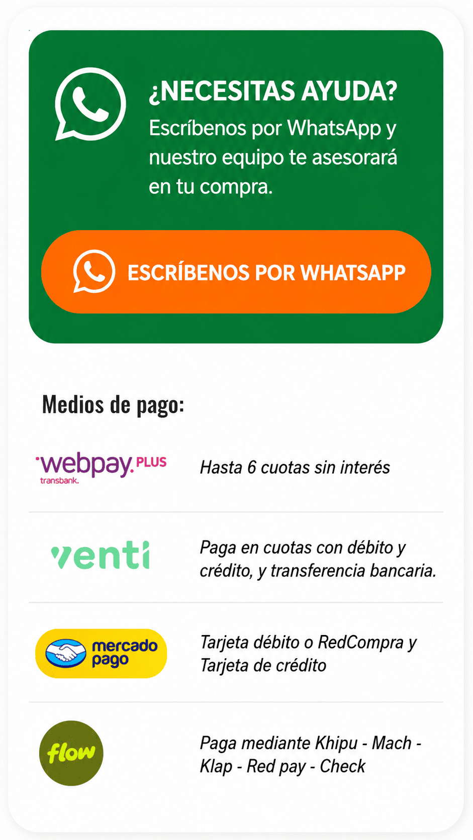 Escríbenos por WhatsApp