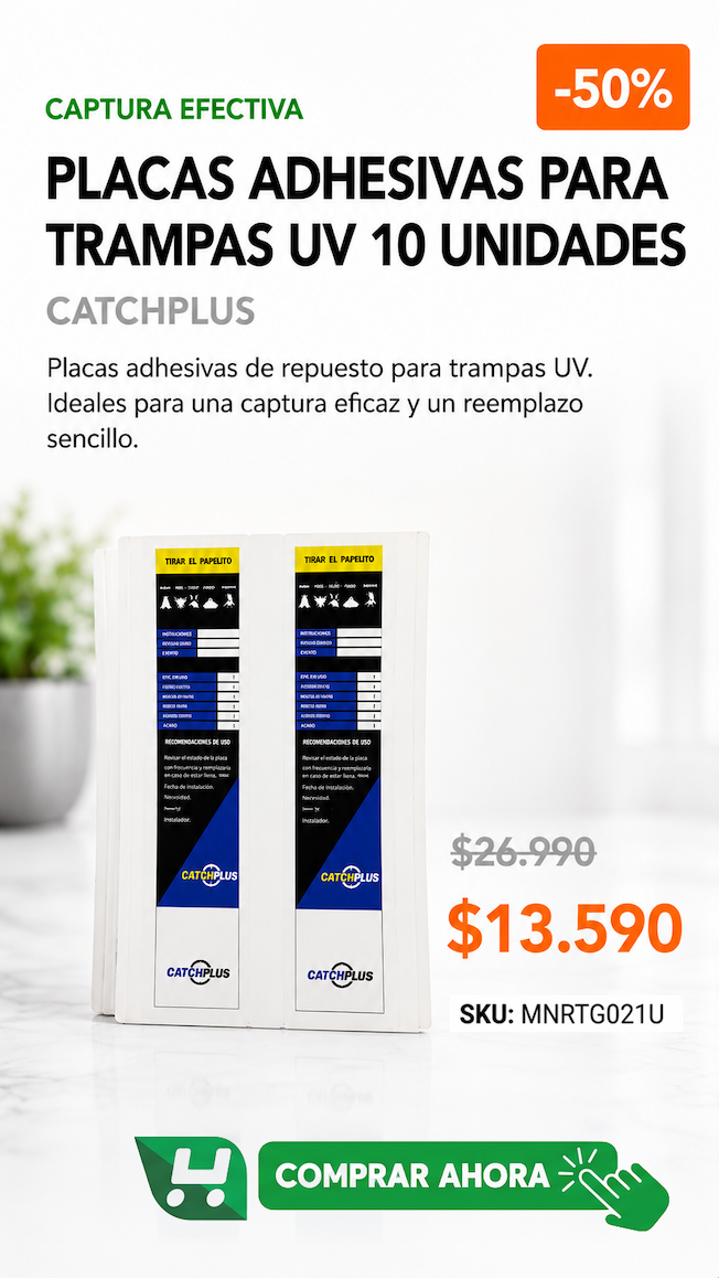 Placas Adhesivas para Trampas UV 10 Unidades Catchplus