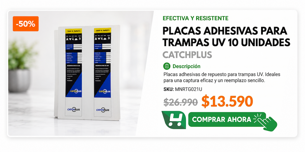Placas Adhesivas para Trampas UV 10 Unidades Catchplus