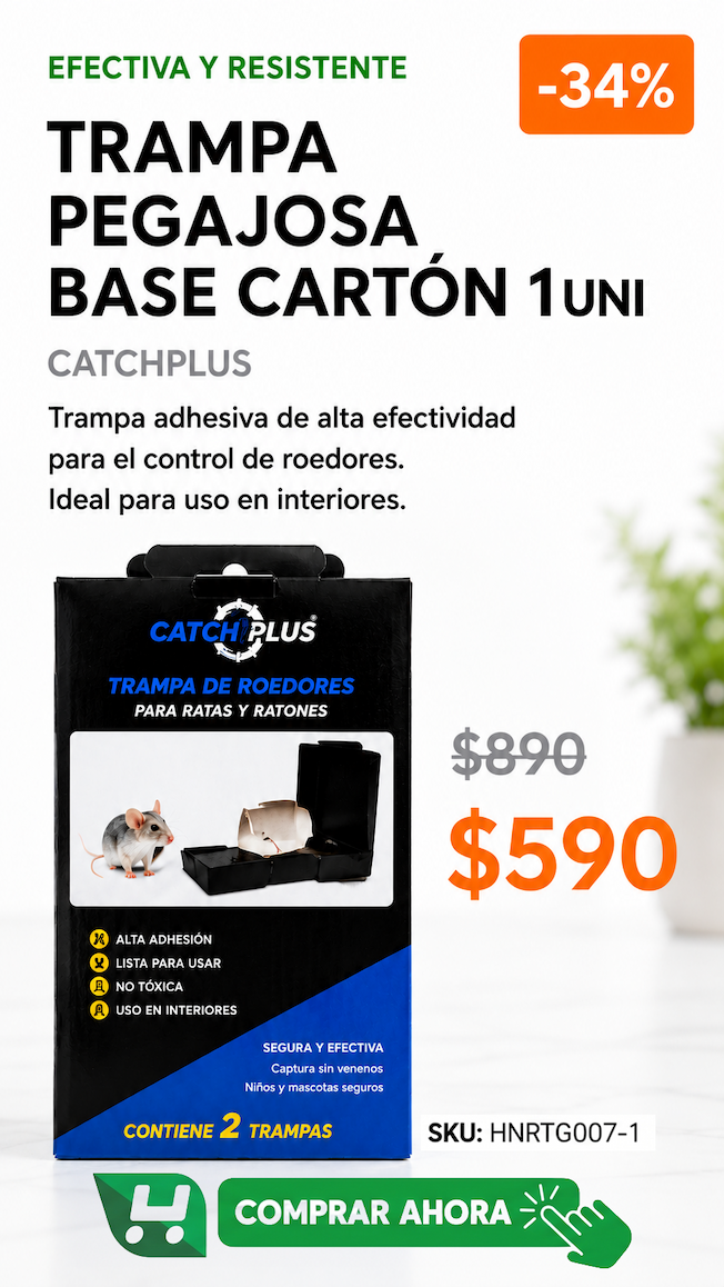 Trampa Pegajosa Base Cartón 1 Unidad Catchplus