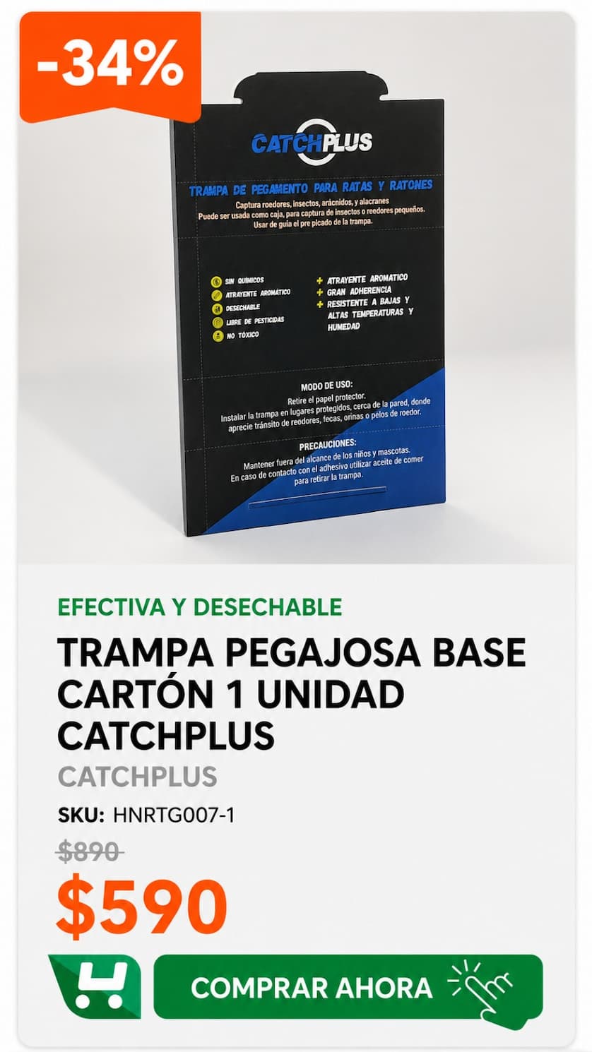 Trampa Pegajosa Base Cartón 1 unidad Catchplus - SKU HNRTG007-1