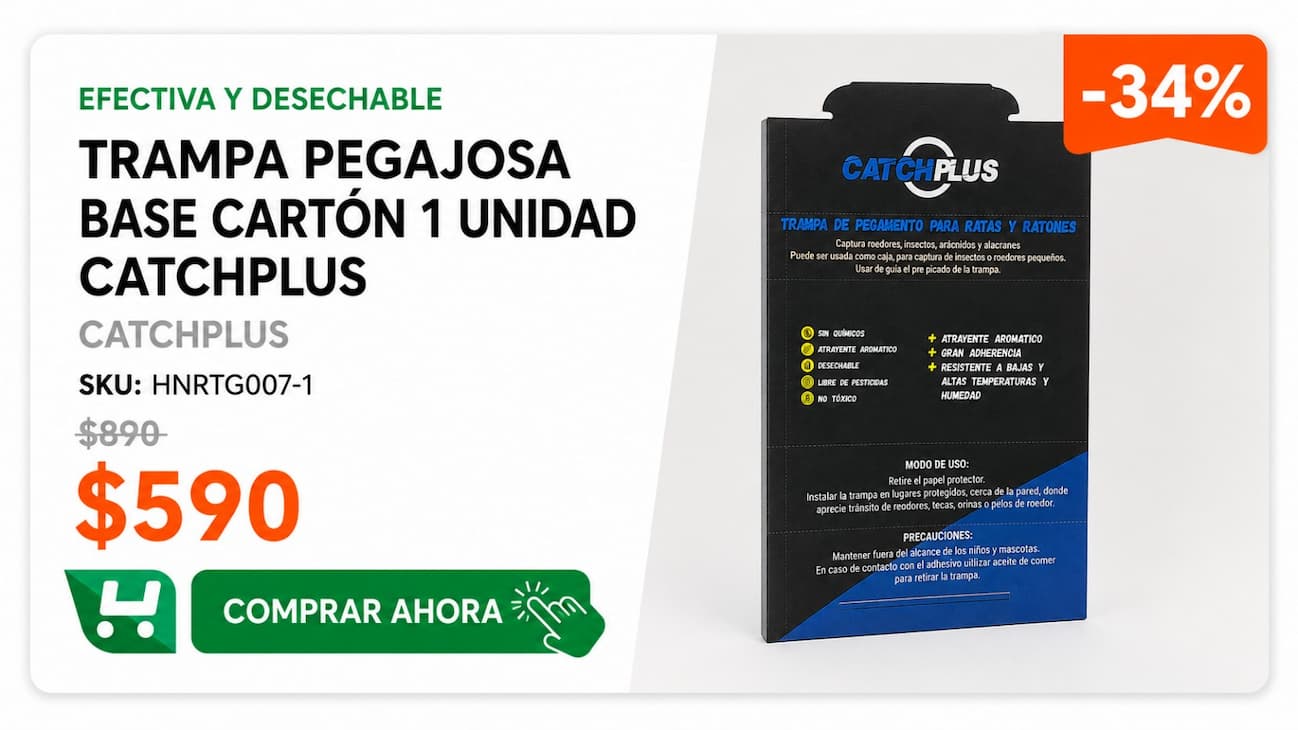 Trampa pegajosa Catchplus base cartón 1 unidad - de paso para la casa - $590 - SKU HNRTG007-1