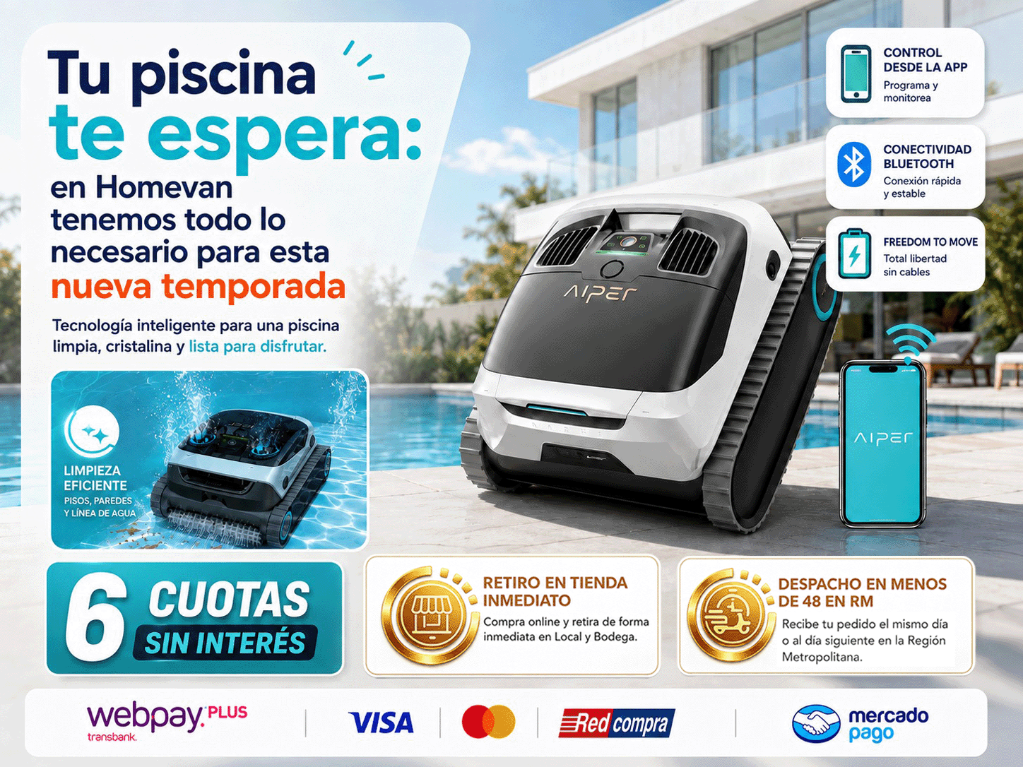Tu piscina te espera: en Homevan tenemos todo lo necesario para esta nueva temporada · Homevan