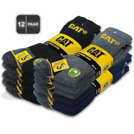 12 Paar CAT® Caterpillar REAL WORK Arbeitssocken Business Socken Strümpfe 35-50