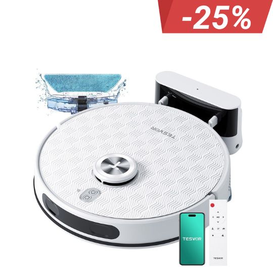 Tesvor S8 Pro 2 in 1 6000Pa Saugroboter Staubsauger mit Wischfunktion