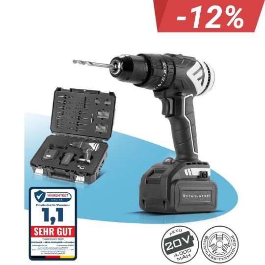 Stahlwerk Akku-Schlagbohrschrauber ASB-20 ST Brushless mit 1 x 4 Ah Akku