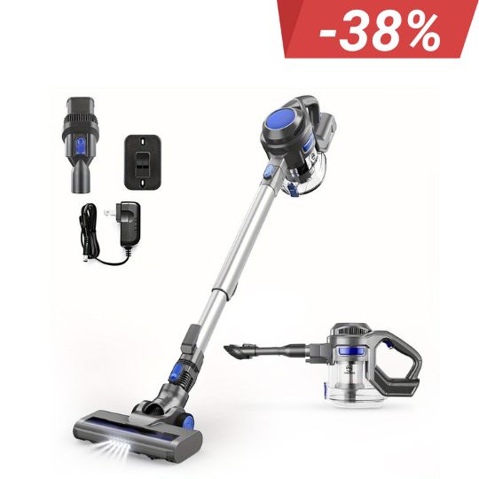 12KPa 30min Max 120W MOOSOO XL-618A Akku-Staubsauger mit 1,3L großem Staubbehälter