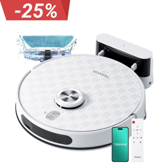 Tesvor S8 Pro 2 in 1 6000Pa Saugroboter Staubsauger mit Wischfunktion