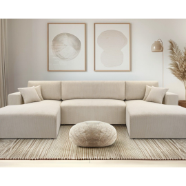 Wohnlandschaft Sofa Ecksofa U-form XXL PULA-U Schlafsofa Cord Bettkasten