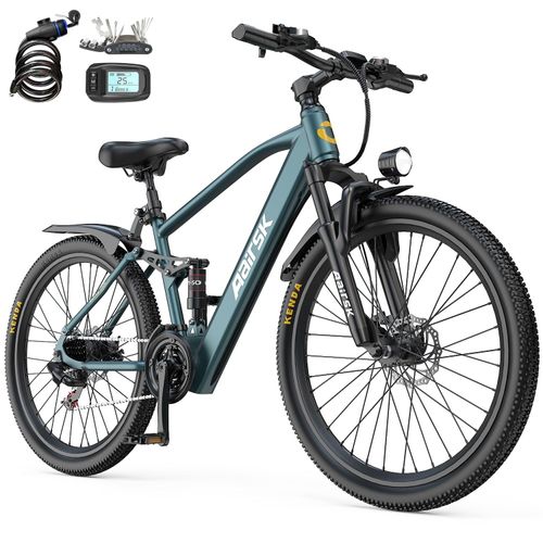 E-Mountainbike 26/24 Zoll Elektrofahrrad mit 36V 13AH Akku E-Bike Shimano 21-Gang