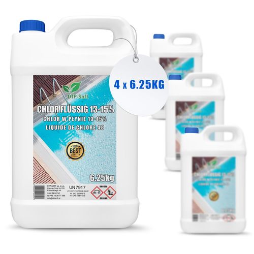 Chlor flüssig 25kg fléssig 13% Aktivchlor anorganisch Pool Liquid Schock Chlor