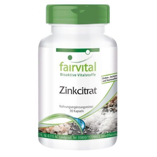 Zinkcitrat mit 50mg Zink 90 Kapseln - fairvital