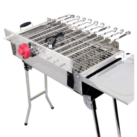 Grillset XXL, Mangal |Grillmaster Spießdreher + Motor + Powerbank + Grill + 11 Spieße