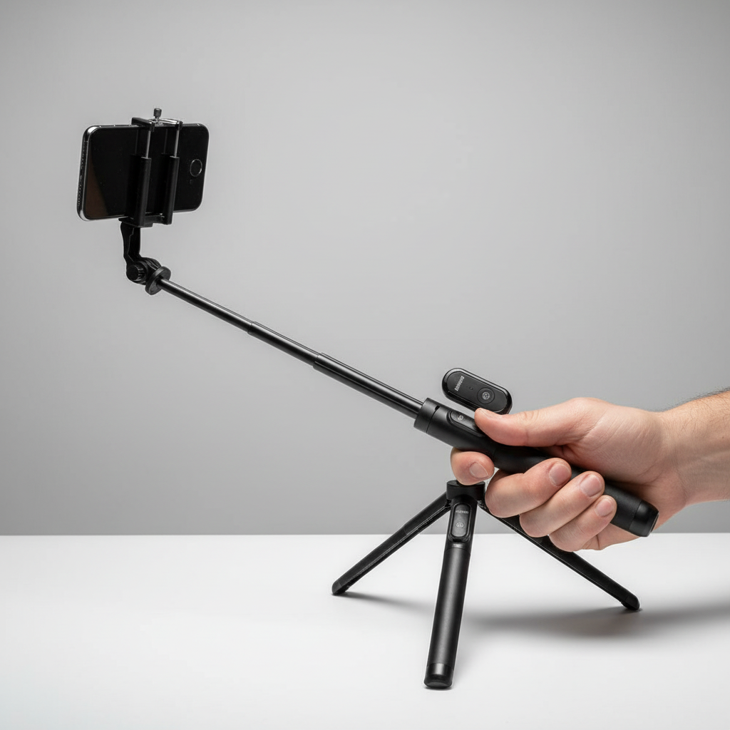 Ugreen Bluetooth Selfie Stick mit Stativ & Fernbedienung 1,5m - Schwarz