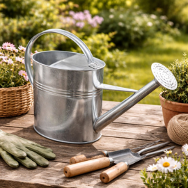 Zinkgießkanne Kanne Gießkanne Zinkkanne Blechkanne Metallkanne Garten 10 Liter