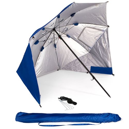 BESTIF Sonnenschirm Strandmuschel Groß XXL | Robuster 2IN1 Schirm für Strand Garten