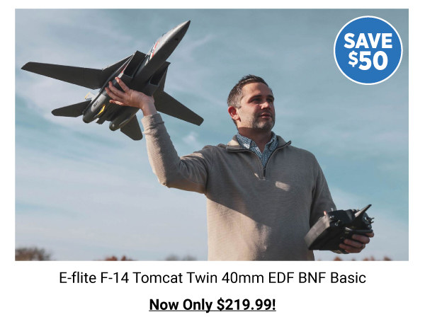 Snowy Savings E-flite F-14 Tomcat Twin BNF Basic