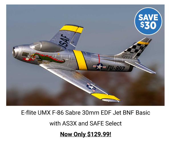 Snowy Savings E-flite F-86 Sabre