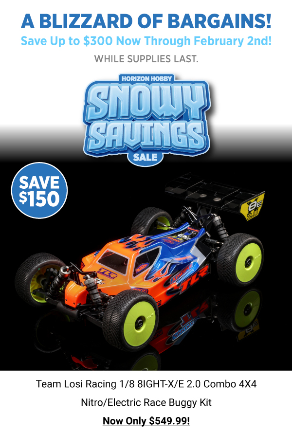 Snowy Savings TLR 1/8 8IGHT 2.0 Kit