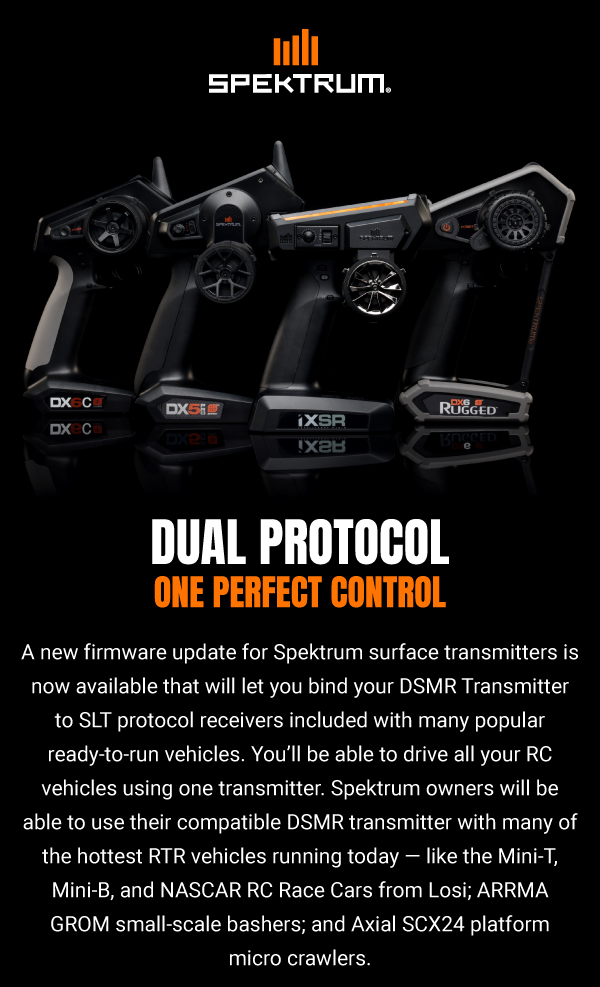 Dual Protocol Spektrum Transmitters