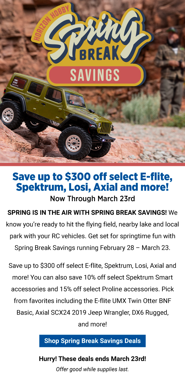 Spring Break Savings