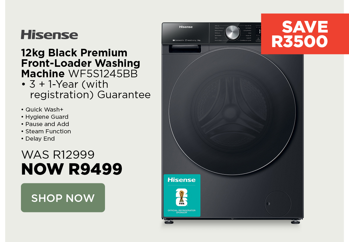 Hisense Black Premium Front Loader