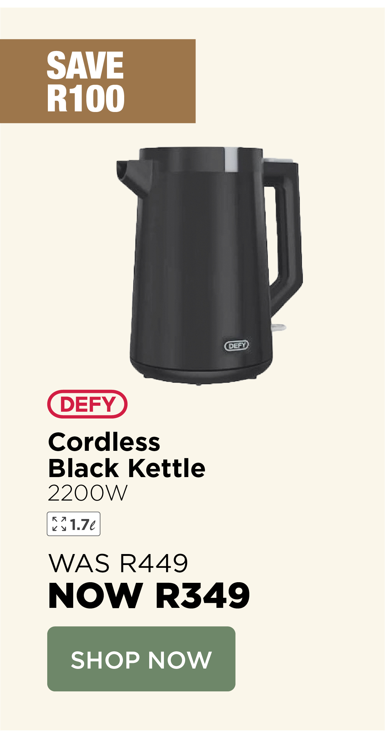 Cordless Black Kettle