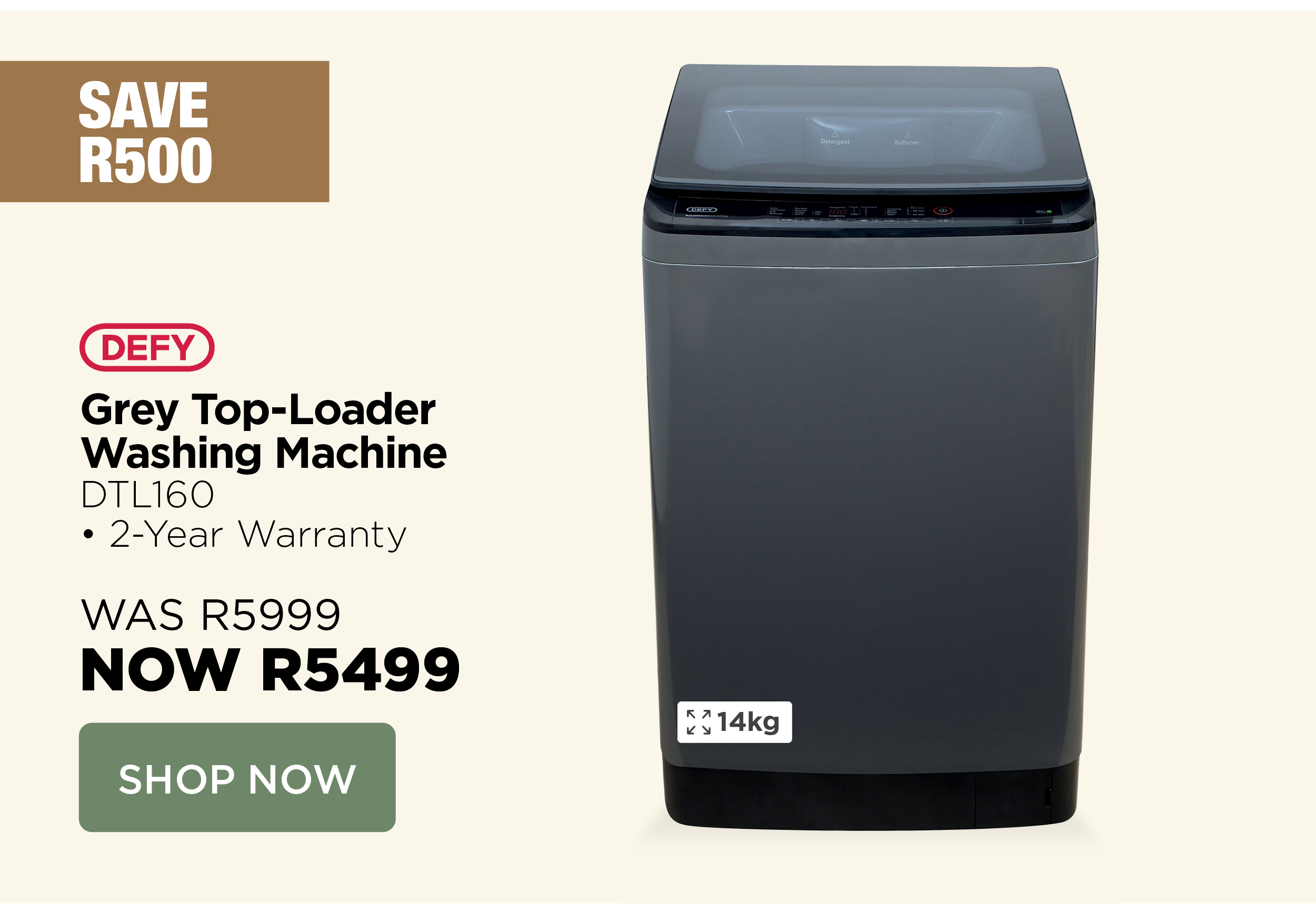 Defy Top Loader Washing Machine