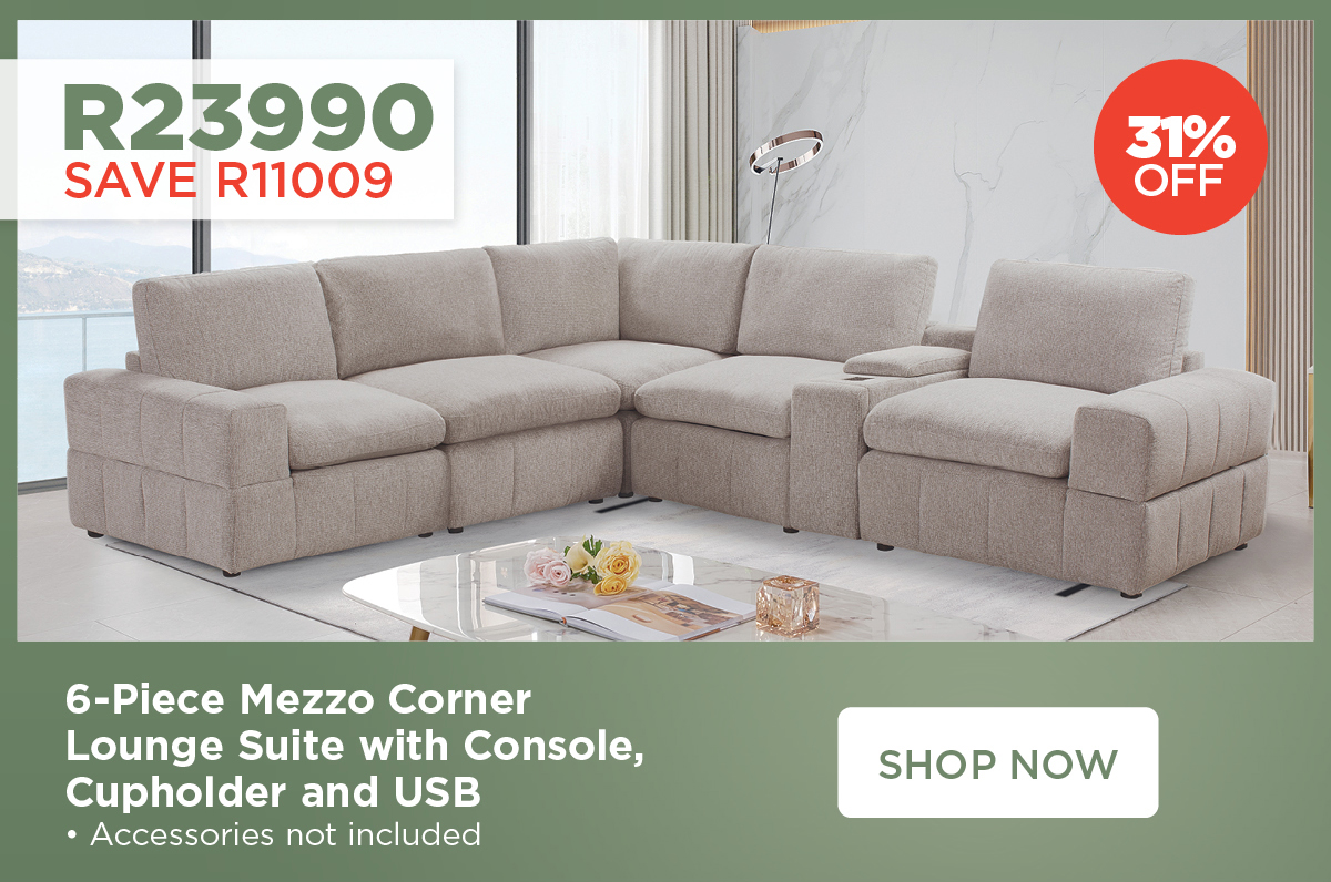 6-Piece Mezzo Corner Lounge Suite
