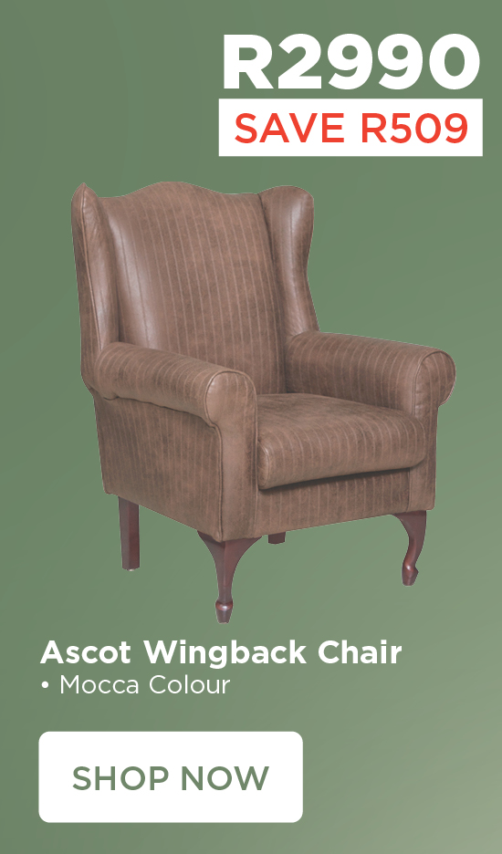 Ascot Mocca Wingback Chair