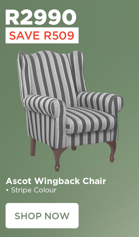 Ascot Stripe Wingback Chair
