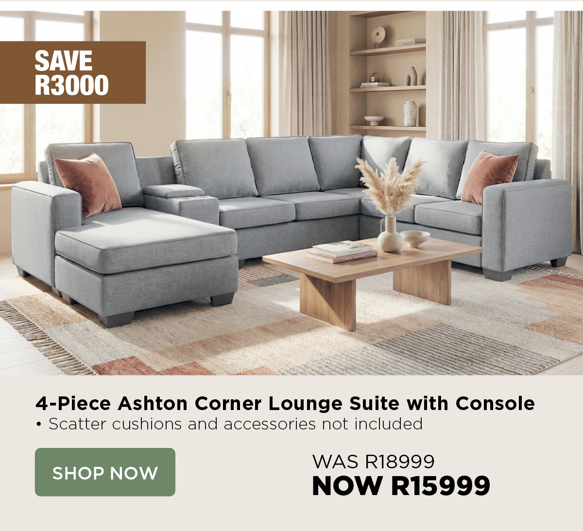 4-Piece Ashton Corner Lounge Suite