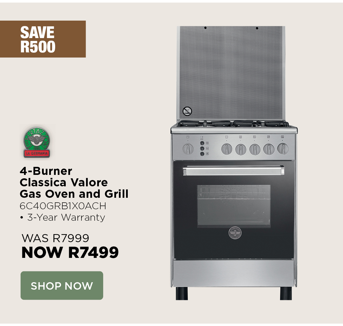 4-Burner Gas Oven and Grill