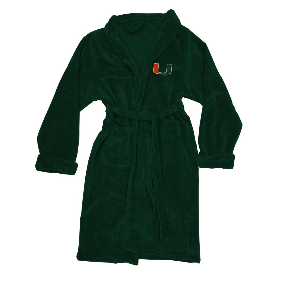 Officially Licensed NCAA Men's L/XL Bathrobe - Miami