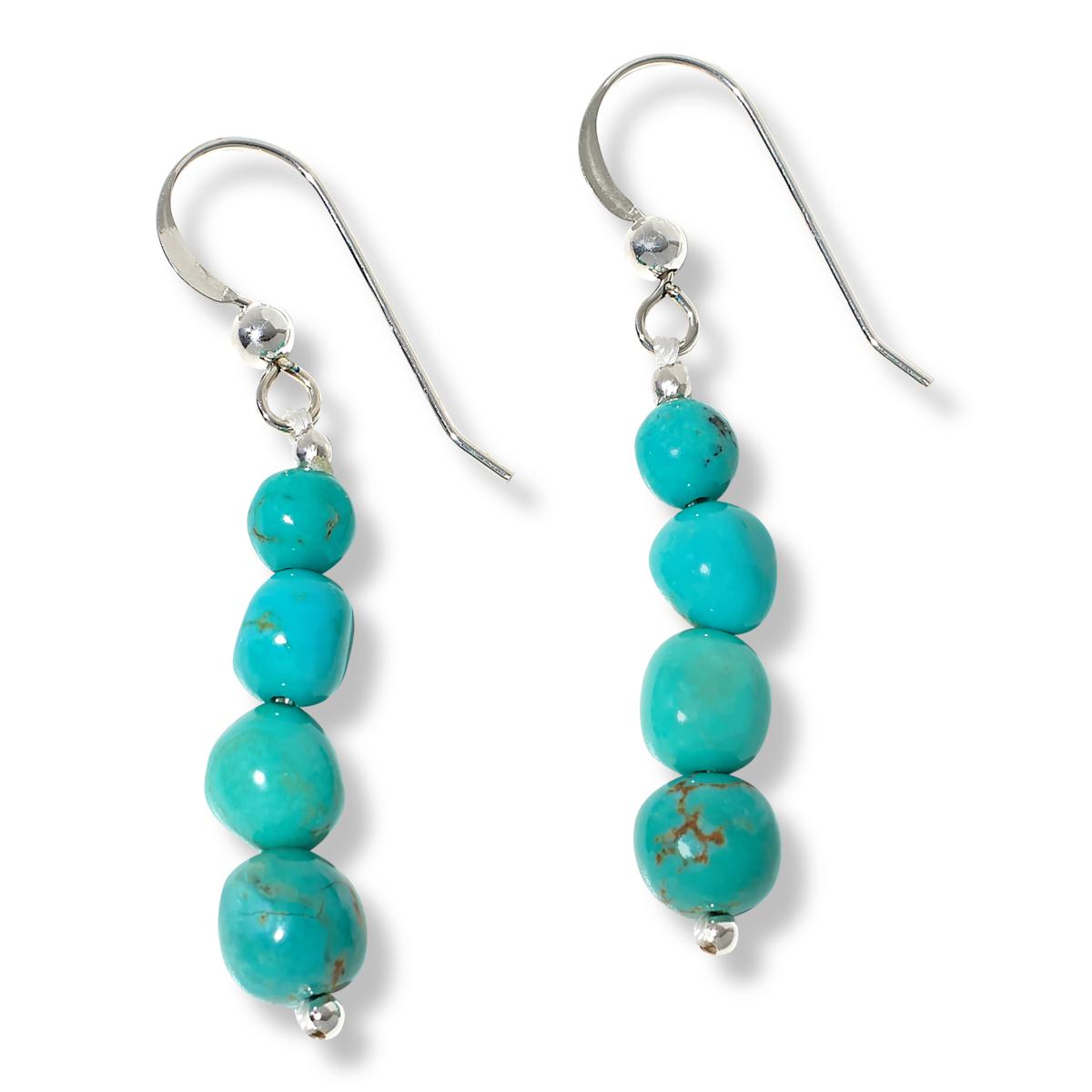 Jay King Sterling Silver Azure Peaks Turquoise Drop Earrings