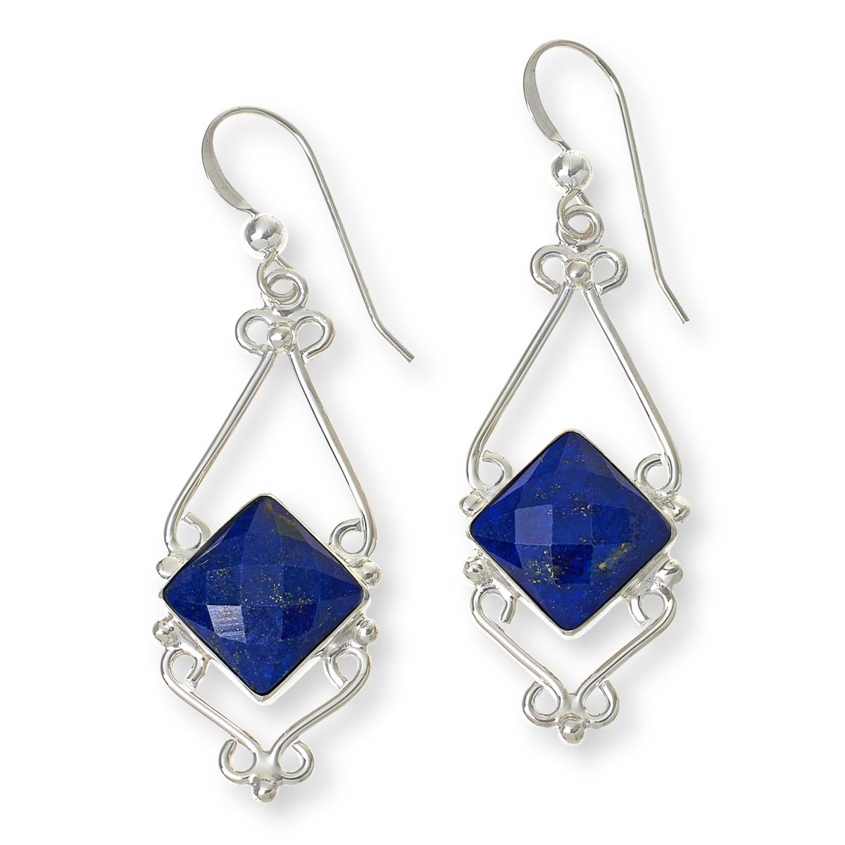 Jay King Sterling Silver Lapis Drop Earrings