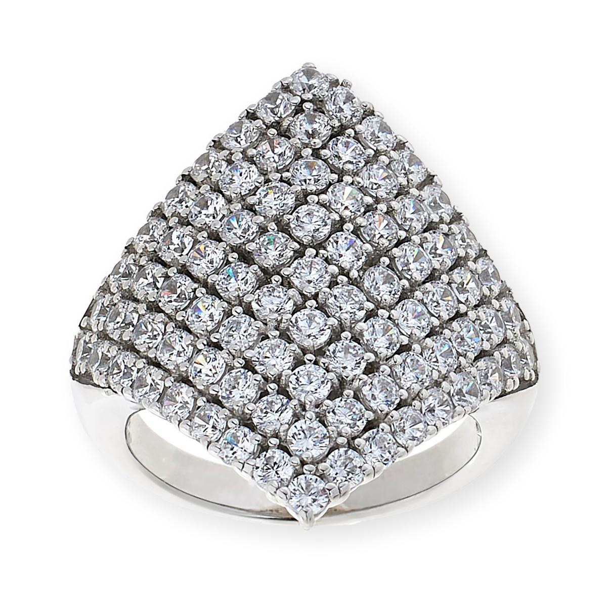 Radiance by Absolute™ 4.80ctw Diamond-Shaped Pavé Ring