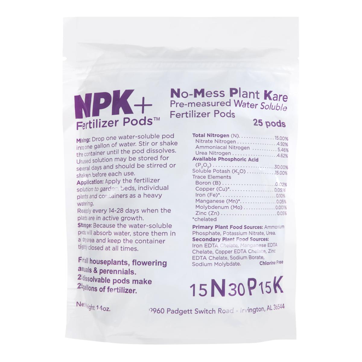 Leaf & Petal NPK+ 25-Piece Plant Fertilizer Pods