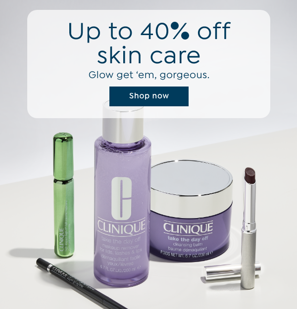 up to 40% off skin care