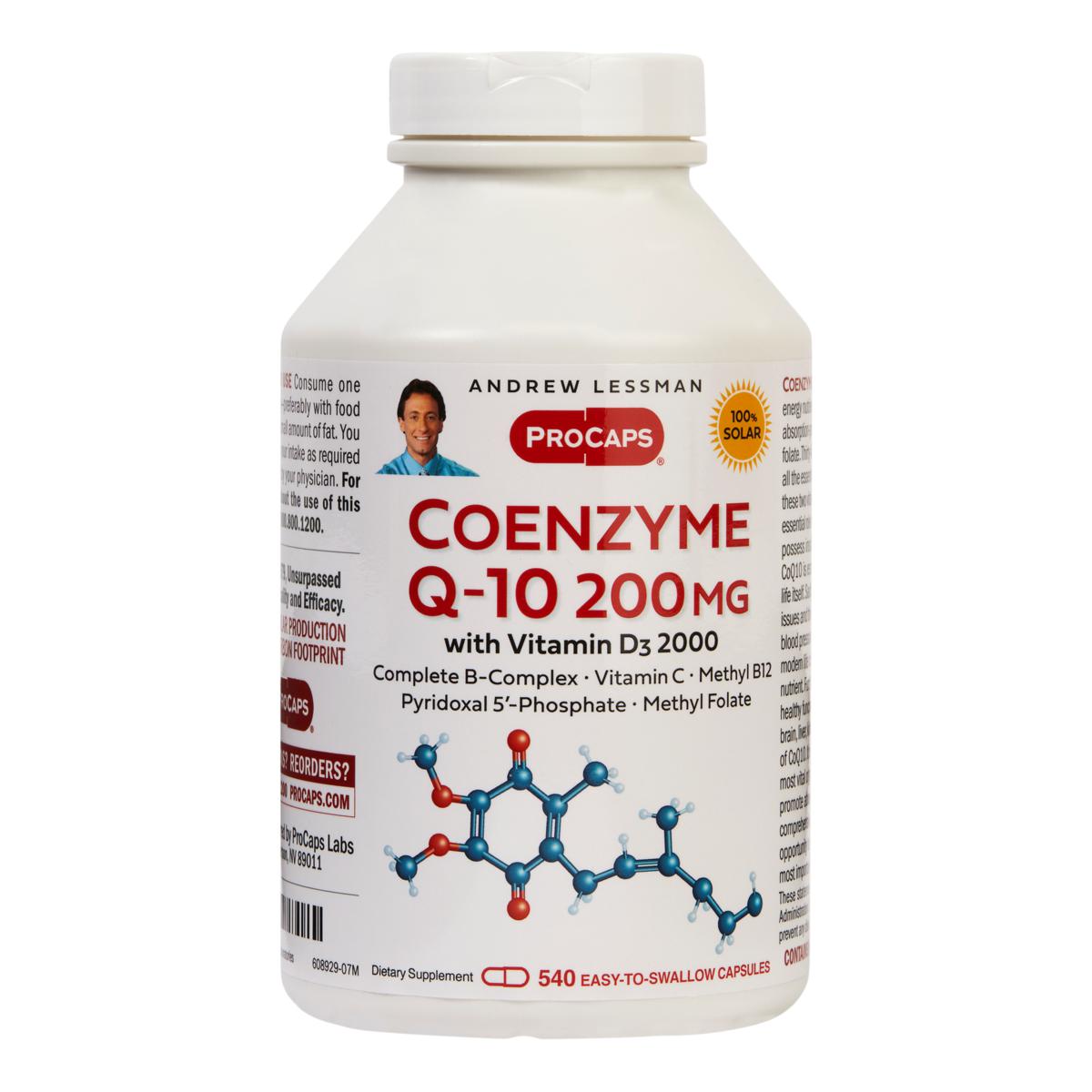 CoEnzyme Q10 200 with Vitamin D3 2000 - 540 Capsules