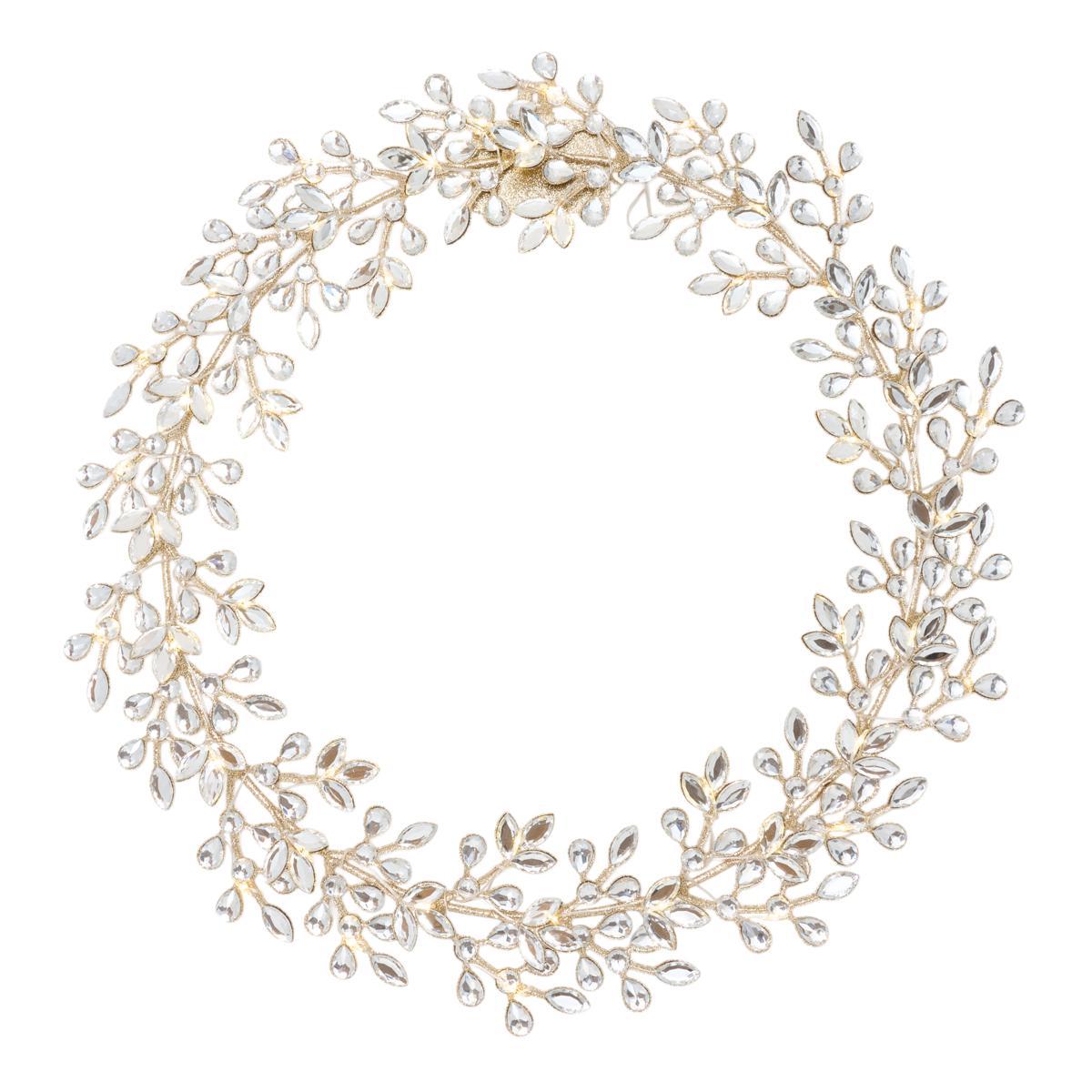 august & leo 22" LED Jeweled Wreath