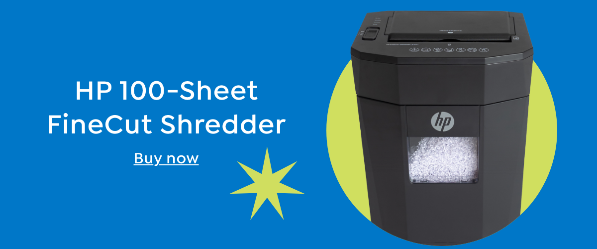 hp 100-sheet finecut shredder