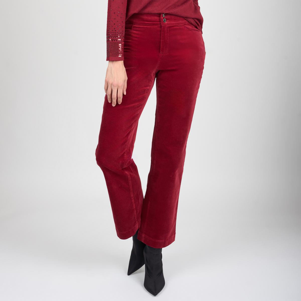 Diane Gilman Stretch Velveteen Baby Bootcut Pant