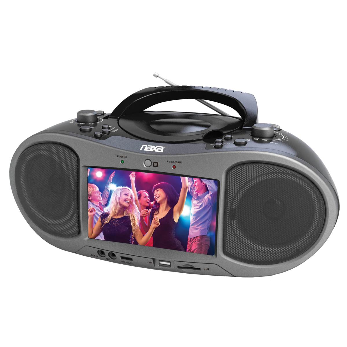 Naxa Bluetooth DVD Boombox with 7" LCD Screen