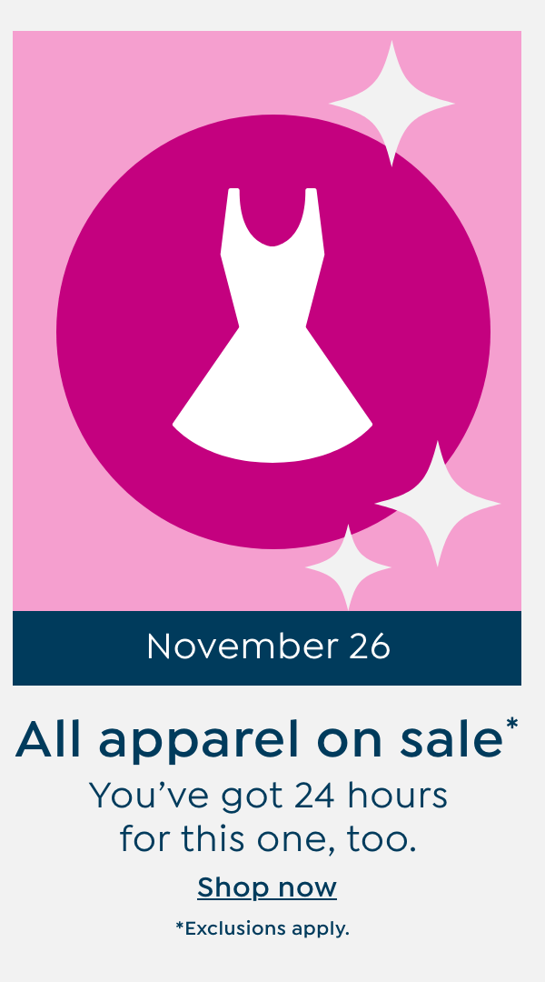 all apparel on sale*