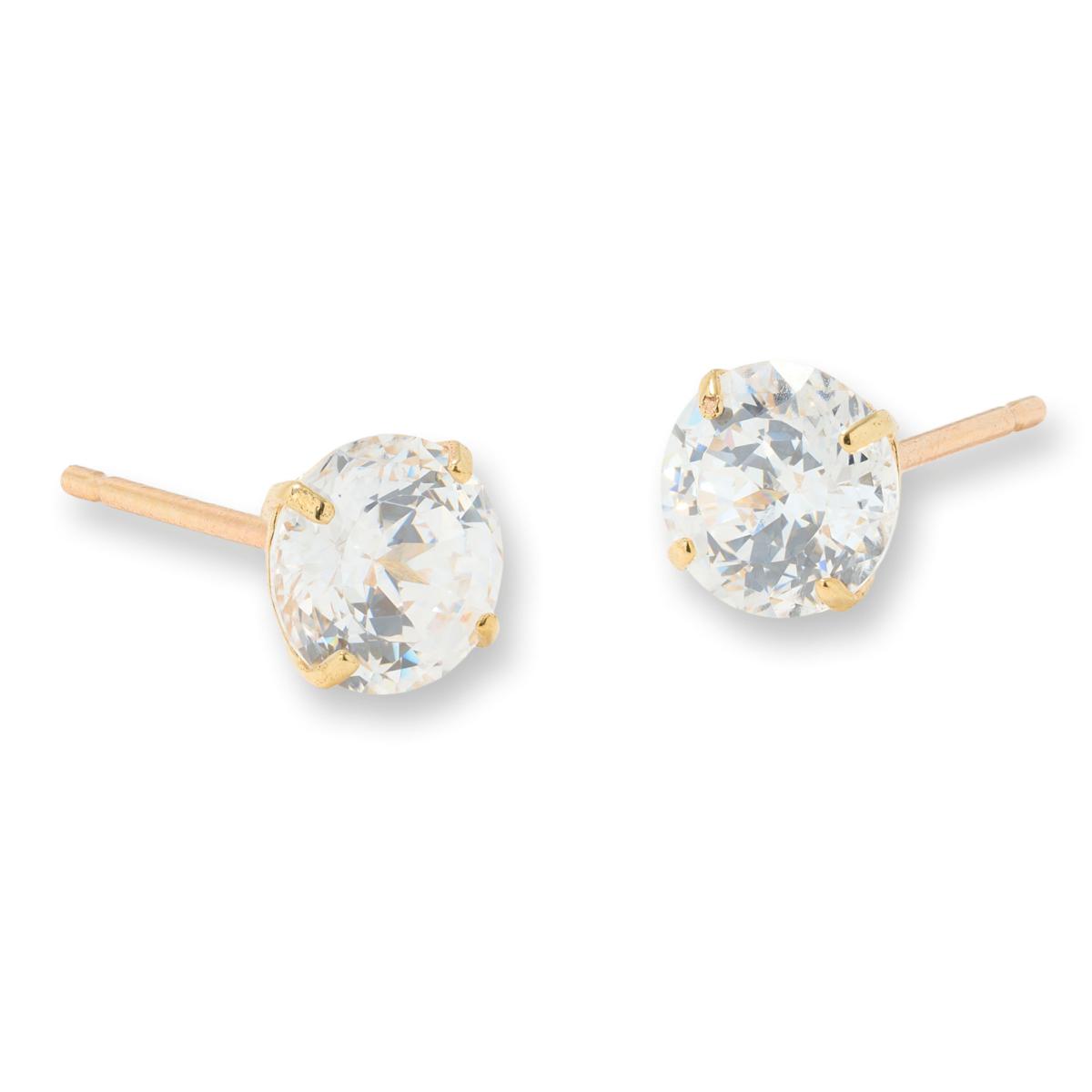 Radiance by Absolute™ 10K Gold 1ctw 100-Facet Round Stud Earrings