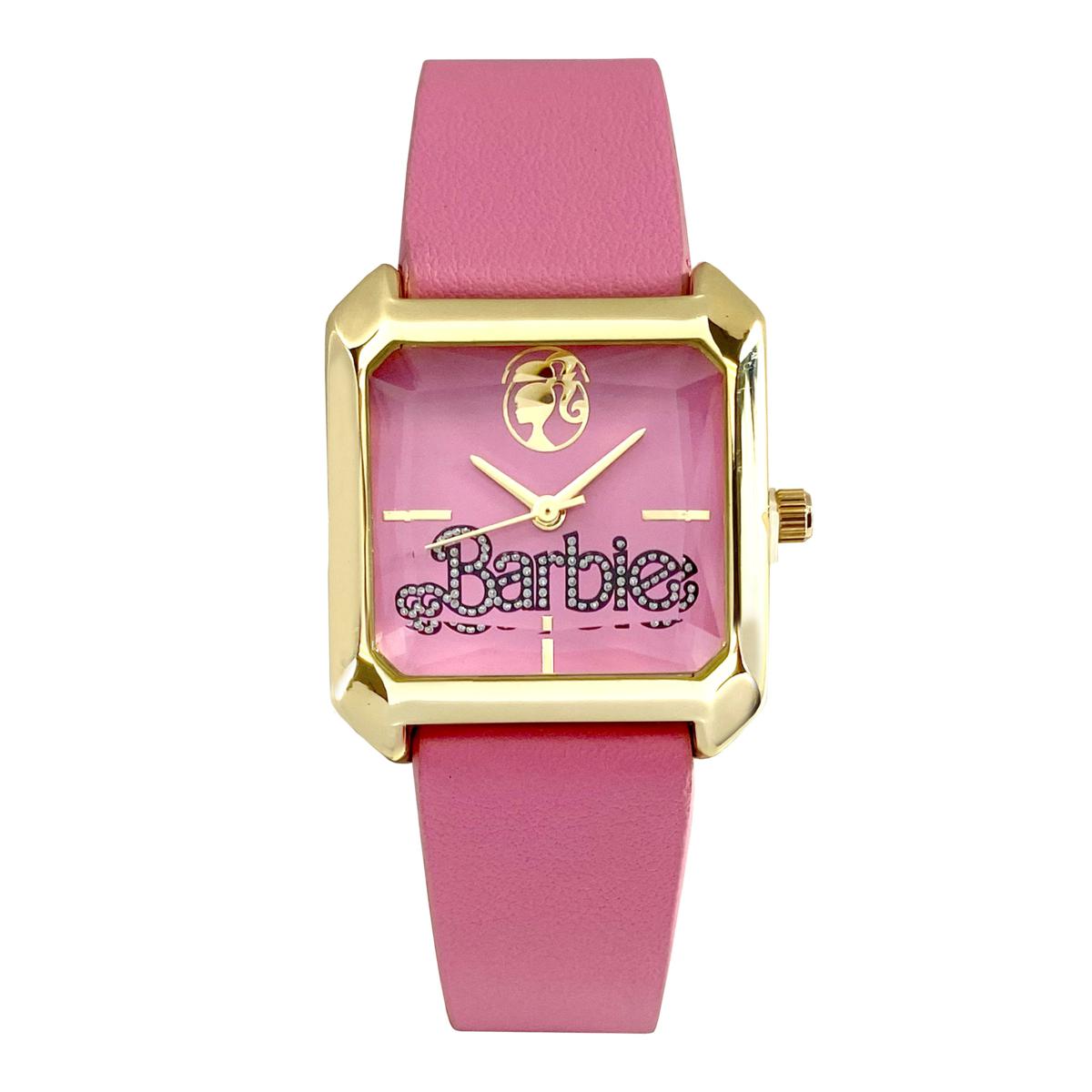 Barbie Women's Limited Edition Glitter Faux Leather Strap Watch